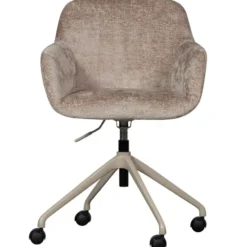 WOOOD Morros Bureaustoel - Polyester - Taupe - 88x57x60