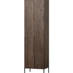 WOOOD New Gravure Hoge Kast - Essen - Espresso - 210x60x42