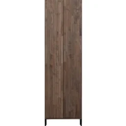 WOOOD New Gravure Hoge Kast - Essen - Espresso - 210x60x42
