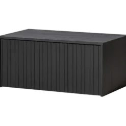 WOOOD New Gravure Kistbank - Grenen - Zwart - 40x88x50