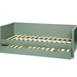 WOOOD Nikki Bedbank Incl Bedlade - Grenen - Groen - 208x100