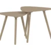 WOOOD Nila Bijzettafels - Hout - Zand - Set van 2