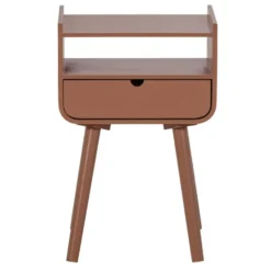 WOOOD Nils Nachtkastje/ Bijzettafel - Hout - Oudroze - 54x36x30