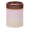 WOOOD Ollo Bijzettafel Ø 35 CM - Keramiek - Roze/Bruin - 44x35x35