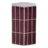 WOOOD Plu Decoratieve Bijzettafel - Keramiek - Paars - 42x30x26