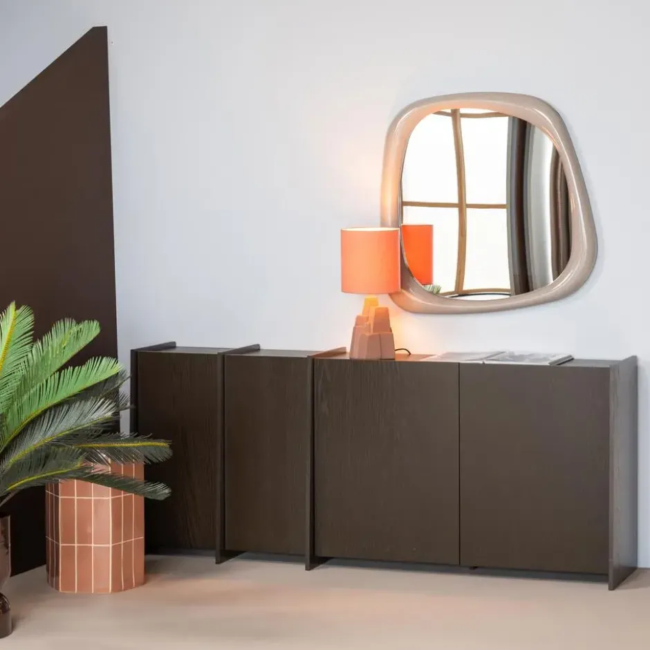 WOOOD Plu Decoratieve Bijzettafel - Keramiek - Oudroze - 54x38x32