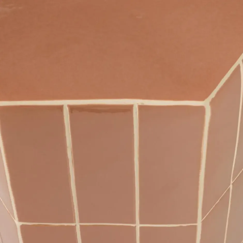 WOOOD Plu Decoratieve Bijzettafel - Keramiek - Oudroze - 54x38x32
