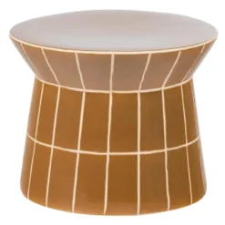 WOOOD Plu Decoratieve Bijzettafel - Keramiek - Honinggeel - 30x38x38