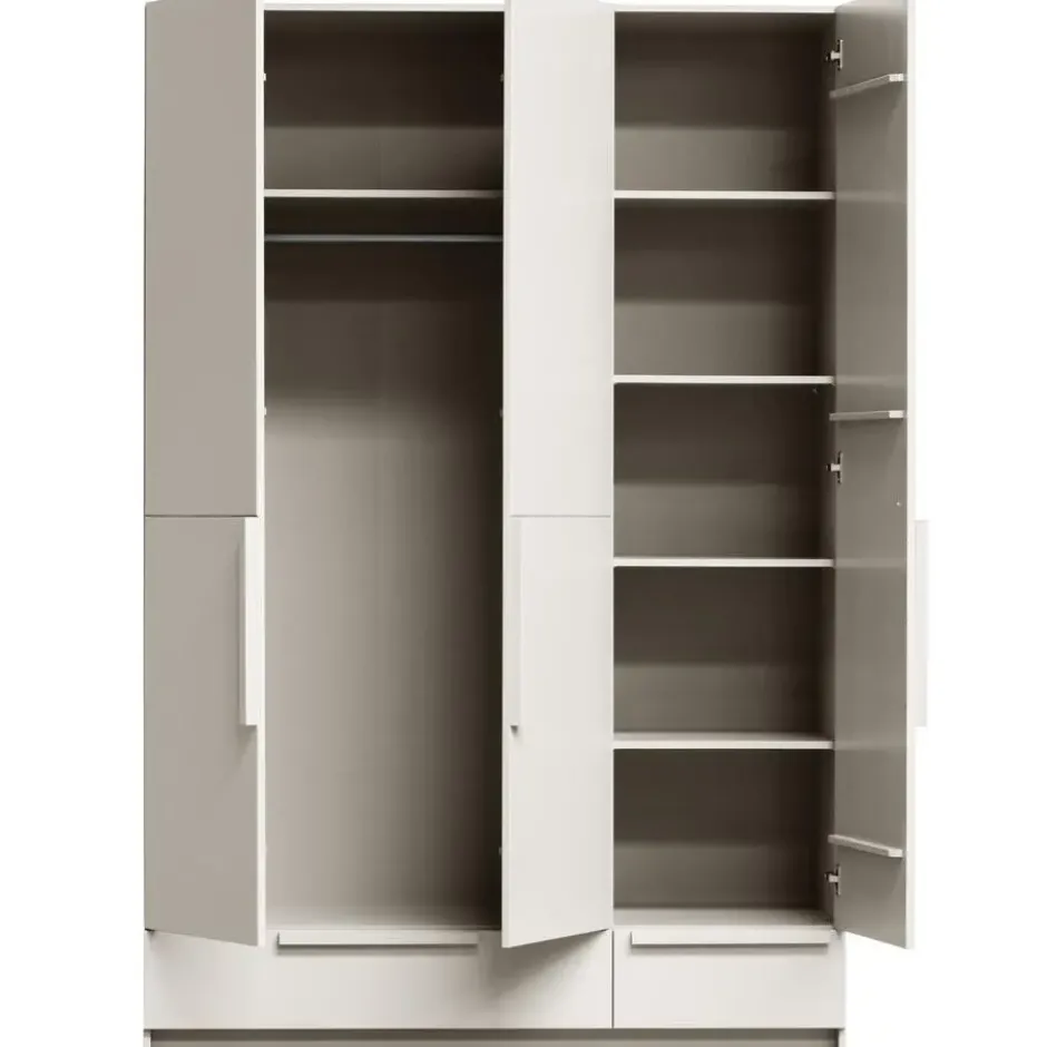 WOOOD Pure 3-deurs Hang/Legkast Splitdeur - Grenen - Dust - 215x142x60