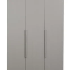 WOOOD Rens Kledingkast 3-Deurs - Noten/Grijs - 210x165x58