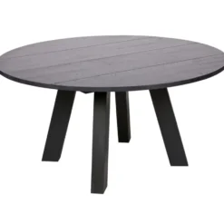 WOOOD Rhonda Eetkamertafel XL - Eiken - Blacknight - Ø150 cm