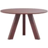 WOOOD Rhonda Eettafel Ø120 CM - Eiken - Bordeauxrood - 75x129x129