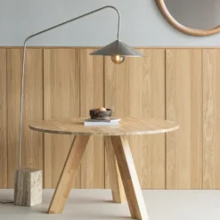 WOOOD Rhonda Eettafel - Rond - Eiken - Naturel - Ø129 cm