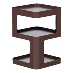 WOOOD Riv Bijzettafel/Nachtkastje - Metaal - Paars/Bruin - 54x35x35