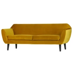 WOOOD Rocco 2-Zits Bank - Velvet - Oker - 75x187x82