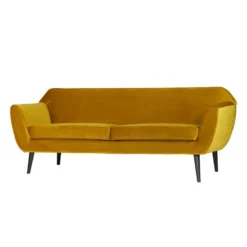 WOOOD Rocco 2-Zits Bank - Velvet - Oker - 75x187x82
