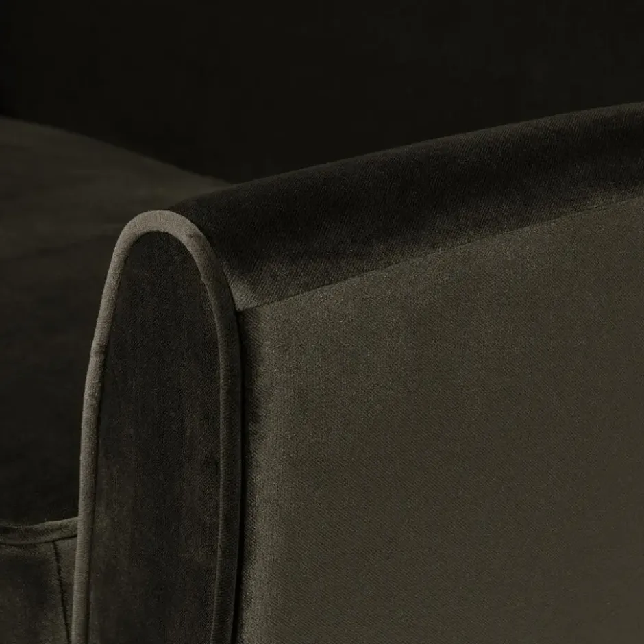 WOOOD Rocco 2-Zits Bank - Velvet - Warm Groen - 75x187x82