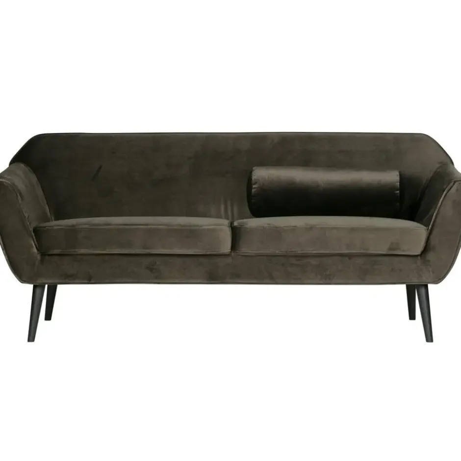 WOOOD Rocco 2-Zits Bank - Velvet - Warm Groen - 75x187x82