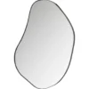 WOOOD Romee Organische Spiegel - Metaal - Zwart - 100x70x4