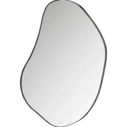WOOOD Romee Organische Spiegel - Metaal - Zwart - 100x70x4