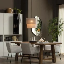 WOOOD Romee Organische Spiegel - Metaal - Zwart - 100x70x4