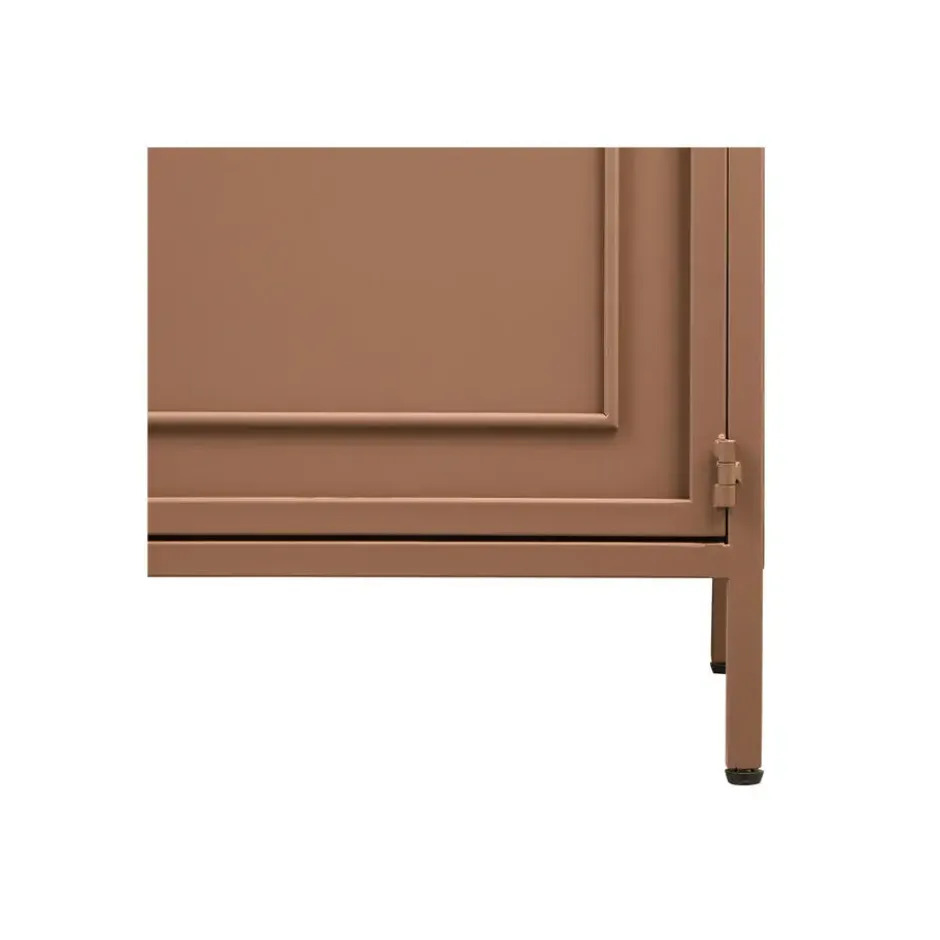 WOOOD Ronja Vitrinekast - Metaal - Military Brown - 189x110x43
