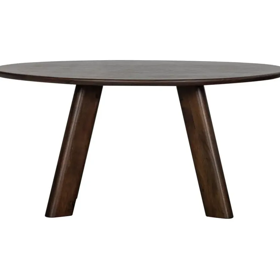 WOOOD Roundly Eetkamertafel - Mangohout - Walnoot - 76x160x110
