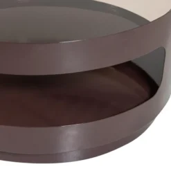 WOOOD Sero Salontafel - Metaal/Glas - Bruin - 32x70x70