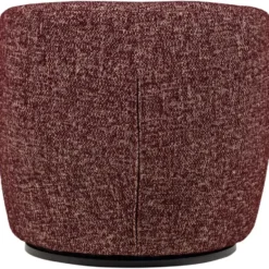 WOOOD Serra Draaifauteuil - Melange Stof - Bordeauxrood - 68x70x77