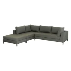 WOOOD Sicilië Loungeset Tuin – Aluminium – Groen – 60x246x262
