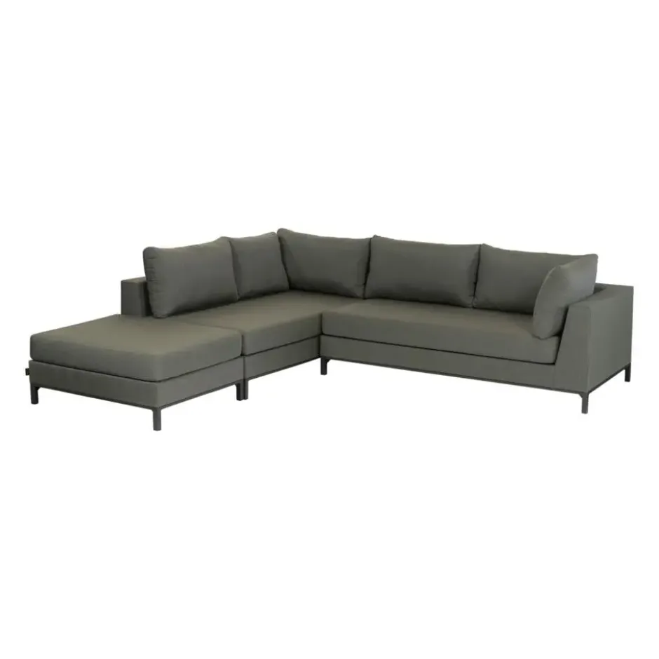 WOOOD Sicilië Loungeset Tuin – Aluminium – Groen – 60x246x262