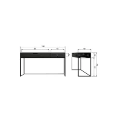 WOOOD Silas Sidetable - Essen - Blacknight - 74x140x40