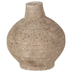 WOOOD Sive Decoratie Vaas - Klei - Zand - 25x22x22