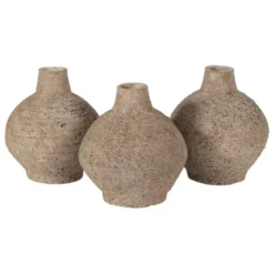 WOOOD Sive Decoratie Vaas - Klei - Zand - 25x22x22