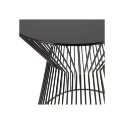 WOOOD Suus Bijzettafel - Metaal - Zwart - 46x Ø35