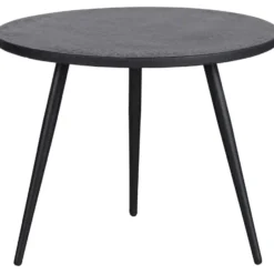 WOOOD Suze Bijzettafels - Hout/metaal - Zwart - Set van 2