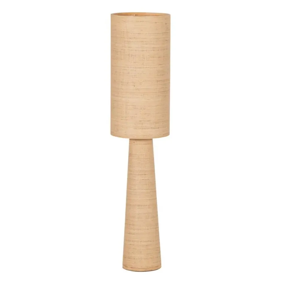 WOOOD Syro Vloerlamp Ø 30 CM - Raffia - Naturel - 130x30x30