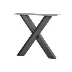 WOOOD Tablo Industrial X-poot 1 stuks - Metaal - Zwart - 72x79x10