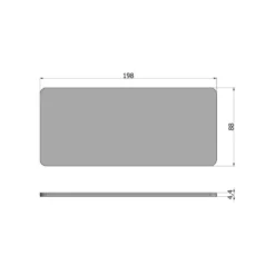 WOOOD Tablo Tafelblad Curved - Eiken - Naturel - 5x199x88
