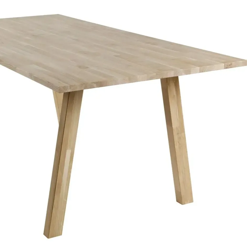 WOOOD Tablo Tafelblad Incl. A-Poot - Onbehandeld - Eiken - 74,4x200x90