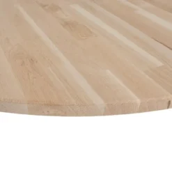 WOOOD Tablo Tafelblad Rond - Eiken - Onbehandeld - 2,4x120x120