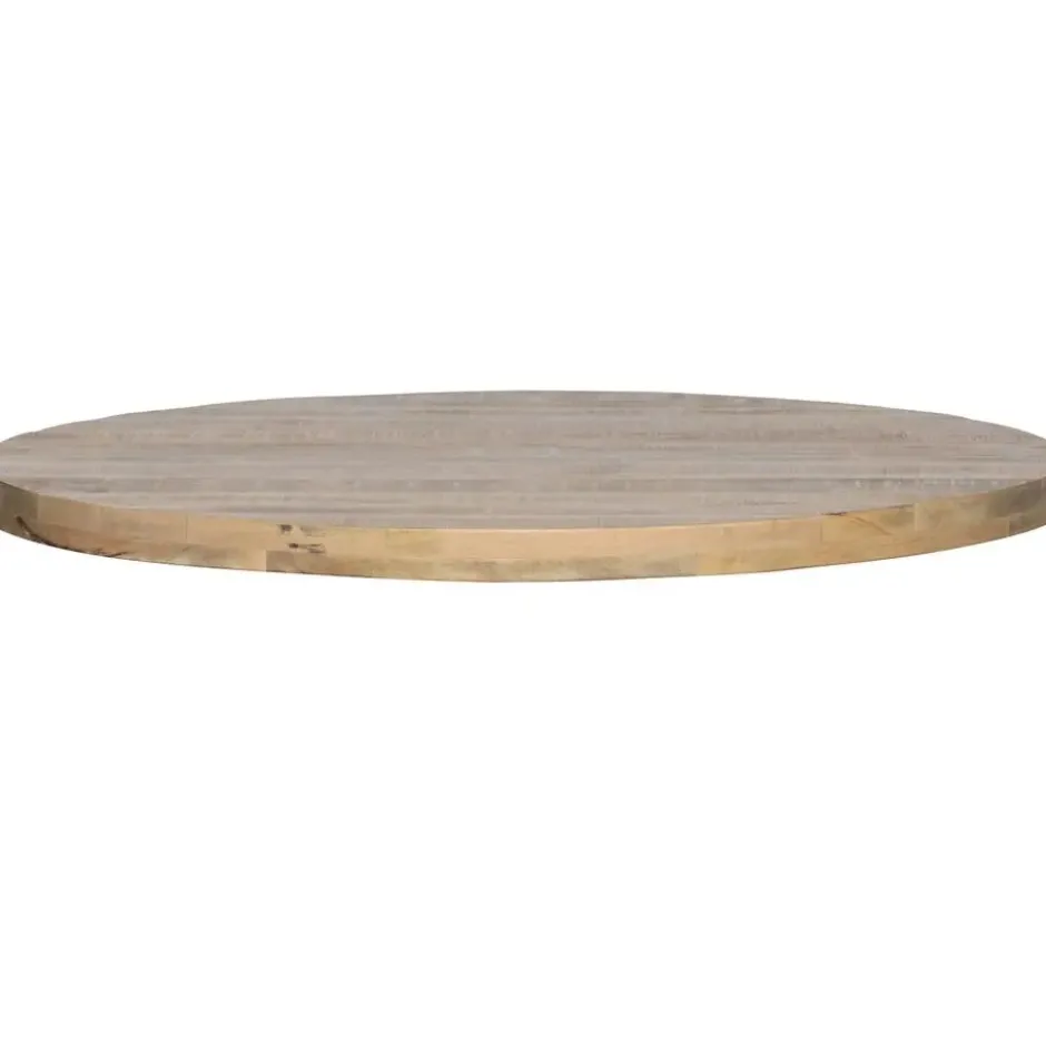 WOOOD Tablo Tafelblad Rond - Mango - White Wash - 120x120