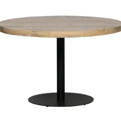 WOOOD Tablo Tafelblad Rond - Mango - White Wash - 120x120