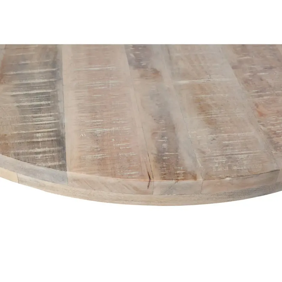 WOOOD Tablo Tafelblad Rond - Mango - White Wash - 120x120