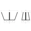 WOOOD Tablo Tafelpoot - Metaal - Zwart - 73x147x71