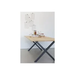WOOOD Tablo X-Poot 1 Stuks - Metaal - Zwart - 72x79x10