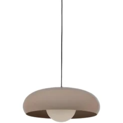 WOOOD Tivo Hanglamp Rond - Metaal - Hoogglans Zand - 12x40x40