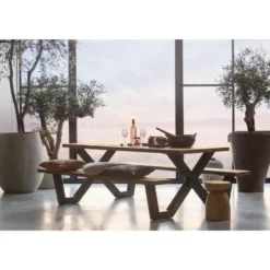WOOOD X-Poot Picknick Buiten Tablo - Metaal - Zwart - 70x142x13