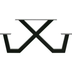WOOOD X-Poot Picknick Buiten Tablo - Metaal - Zwart - 70x142x13