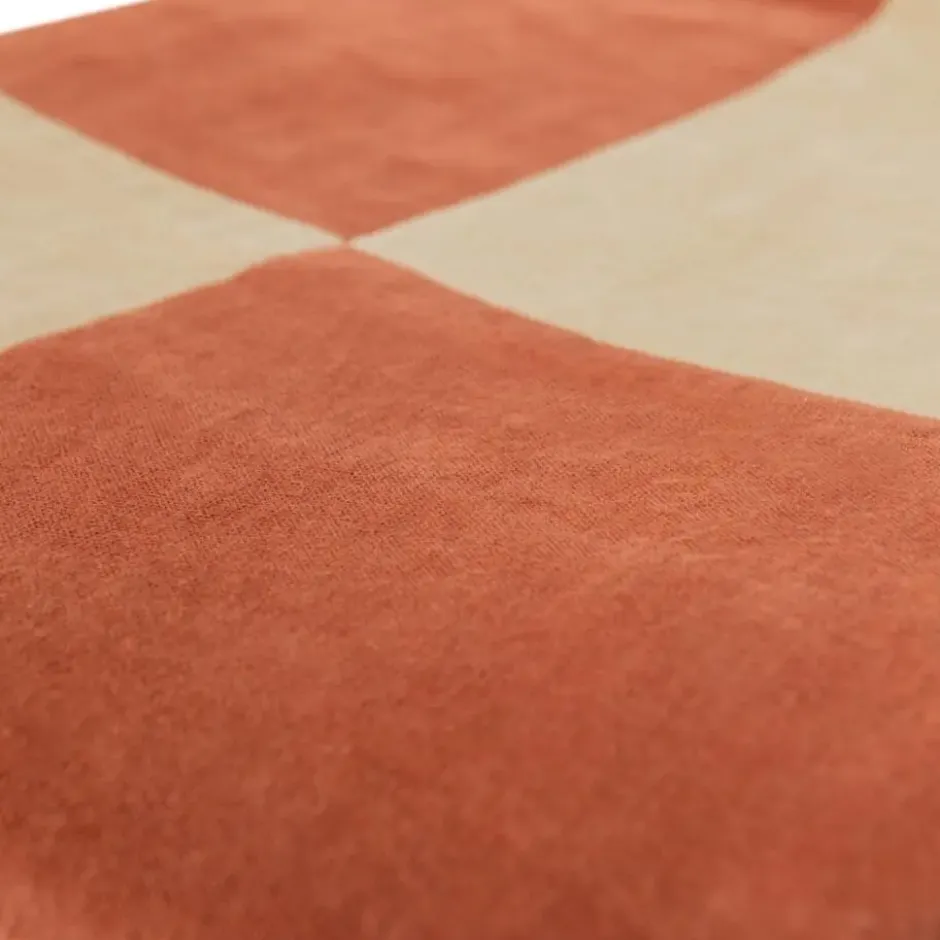 WOOOD Zena Kleed - Velvet - Roestbruin/Beige - 1x170x130